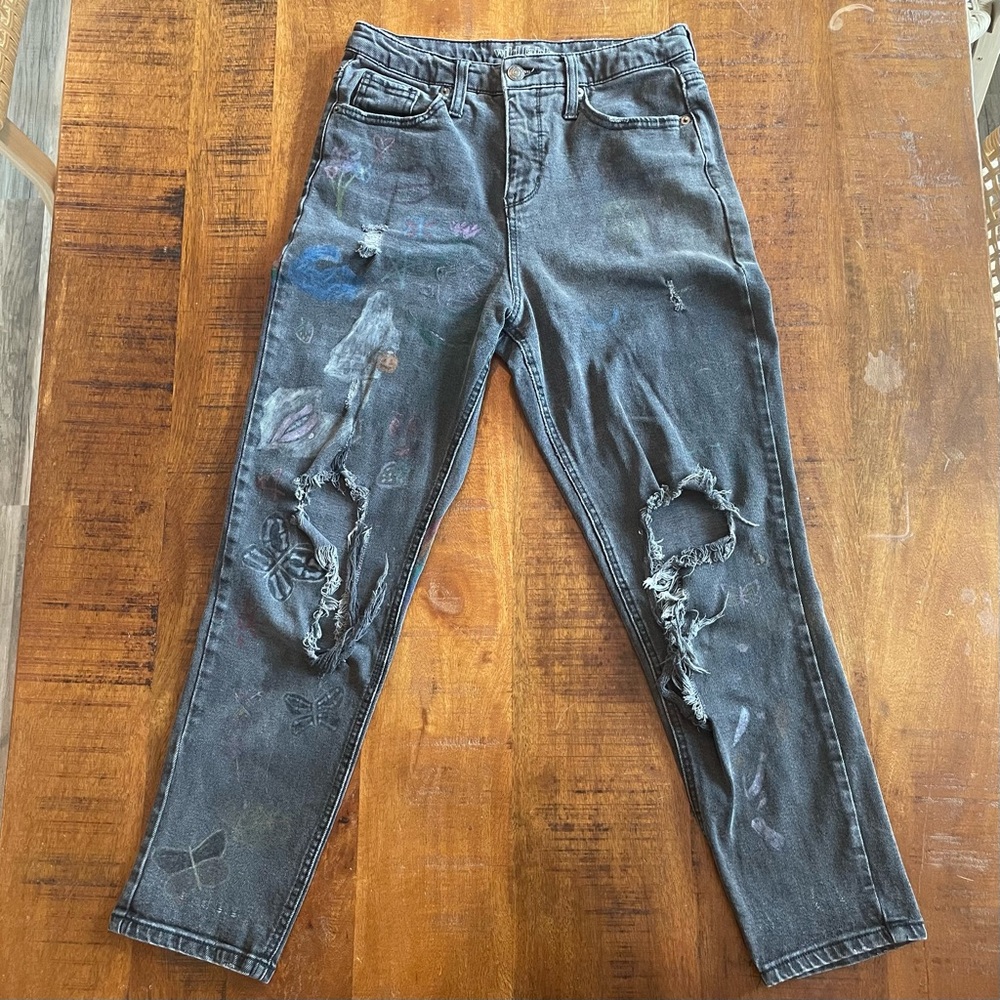 Wild Fable Painted Ripped Jeans - Picture 4 of 8